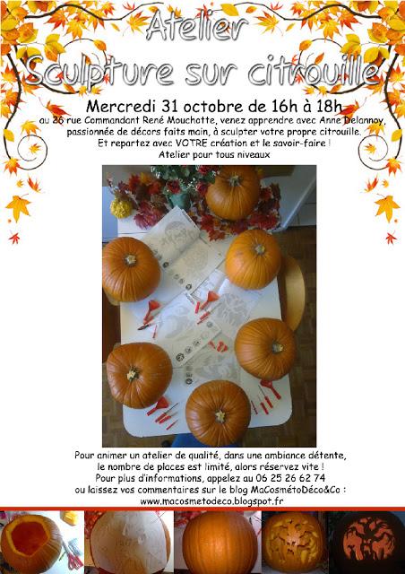 Atelier Sculpture sur citrouilles pour Halloween 2012