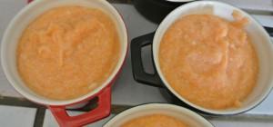 Purée de potiron gratinée versez dans un plat à gratin Purée de potiron gratinée versez dans un plat à gratin