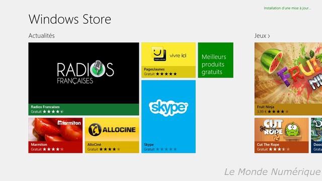Windows 8, déjà plus de 9000 applications disponibles Windows 8, déjà plus de 9000 applications disponibles