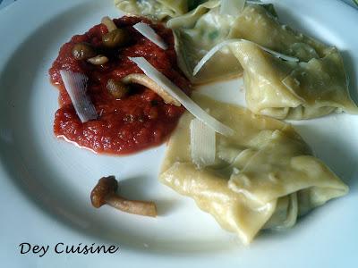Tortelloni aux cèpes Tortelloni aux cèpes