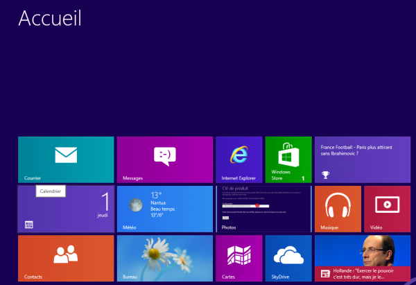 Changer le nombre de lignes d’applications sur la page d’accueil de Windows 8