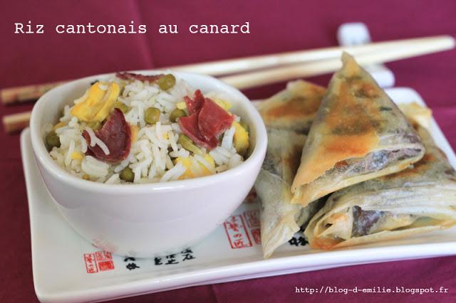 Riz cantonais au canard Riz cantonais au canard