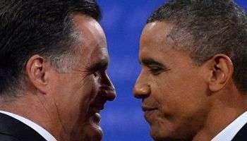 Mitt Romney et Barack Obama, le 22 octobre 2012 en Floride.