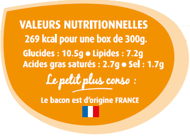 Box pommes rissolées et bacon, sauce chèvre épinards Weight Watchers valeur_nutri.png