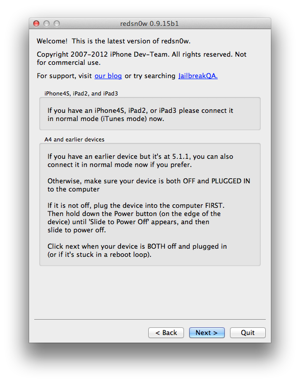 [Tuto Mac] Jailbreak iOS 6.0.1 (Semi-Tethered) pour iPhone 4 et 3GS avec Redsn0ws...