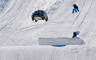 Séance snowboard Subaru