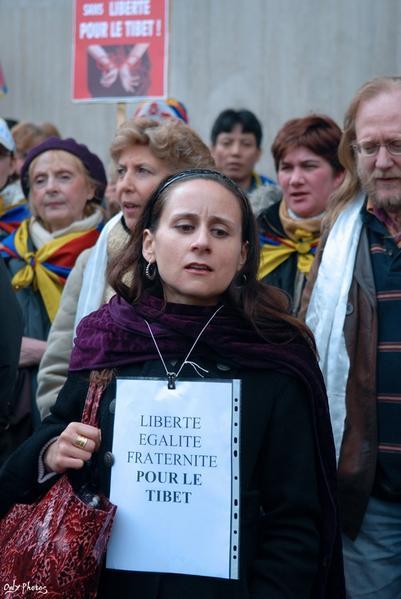 Manifestation à Paris contre la répression chinoise au Tibet - 4