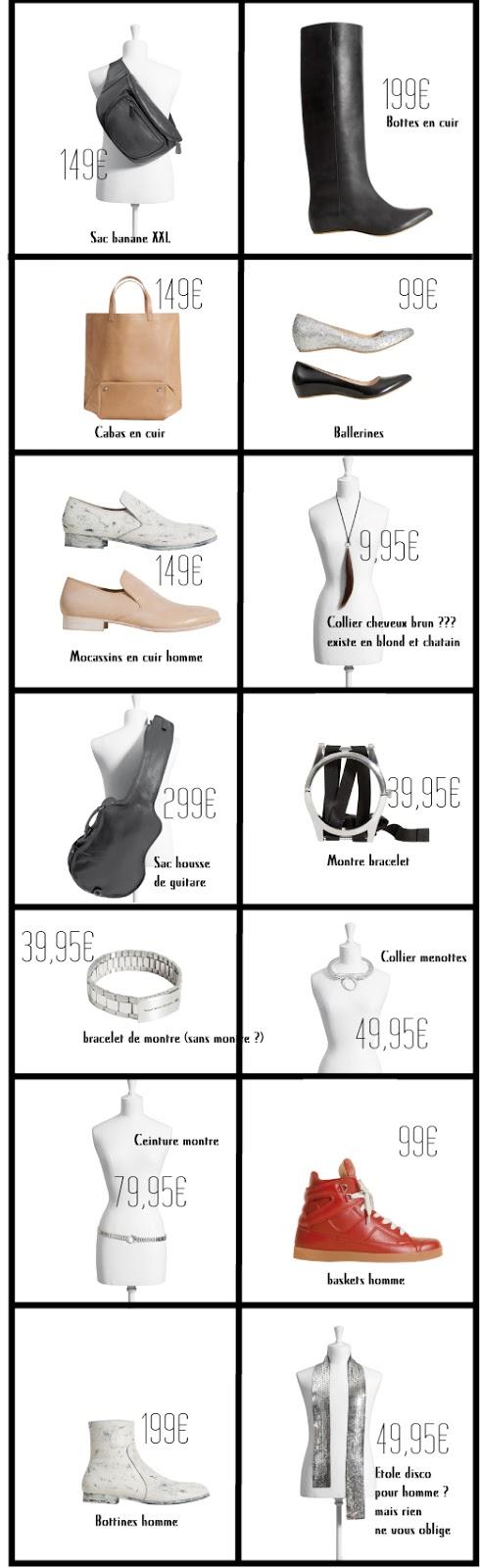 Margiela x H&M; = les accessoires Margiela x H&M; = les accessoires