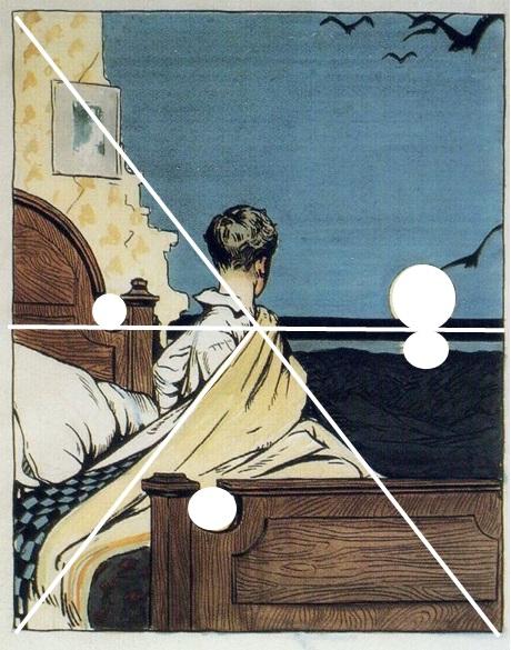 Hopper 1906 Boy and Moon_composition