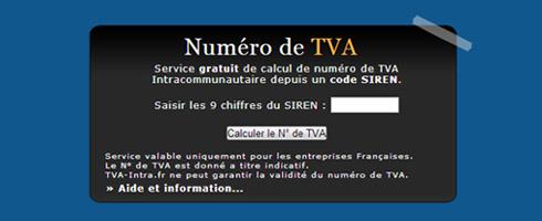 Calculer numéro TVA Intracommunautaire avec un SIREN Calcul numéro TVA Intra avec SIREN