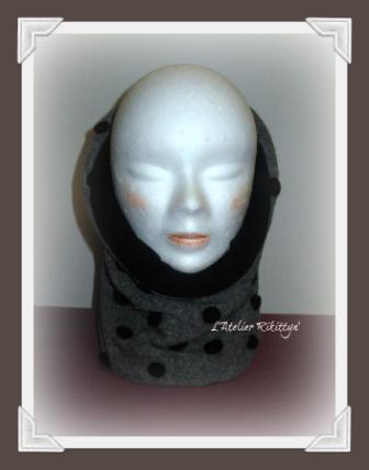 Ensemble mitaines et col 2012-11-08.3 Col-tube gris à poids noirs