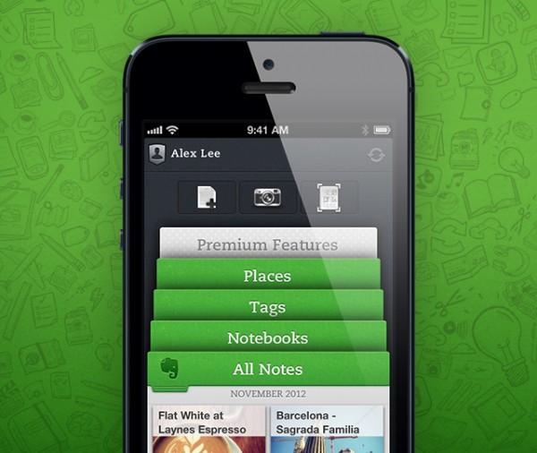 Evernote se met à jour sur iOS