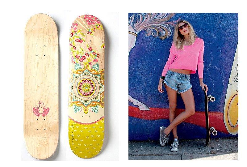 Limited Edition Free People Printed Skateboard!
