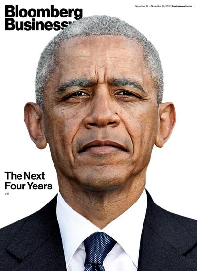 Obama photoshopé en Une du magazine Bloomberg Business