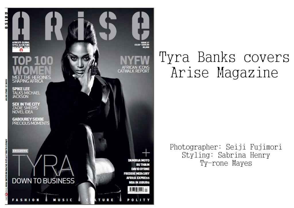 Tyra Banks couvre le 17ème numéro d'Arise  (pix+vidéo)