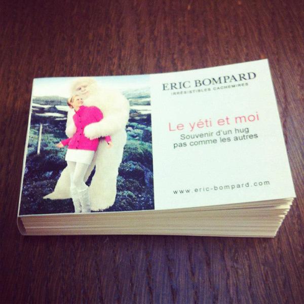 Venez « hugger » le Yéti Eric Bompard dans la boutique des Champs-Elysées