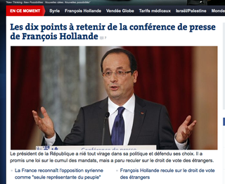Hollande conférence de presse Le Monde