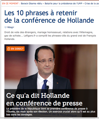 Hollande conférence de presse Le Figaro