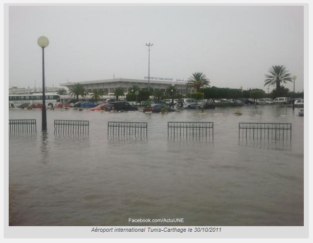 inondation aeroport tunis carthage