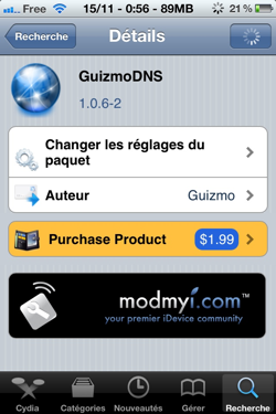 GuizmoDNS1 Free Mobile   Changer ses DNS 3G sur son iPhone