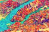 Une vue aérienne de New-York reproduite en LEGO