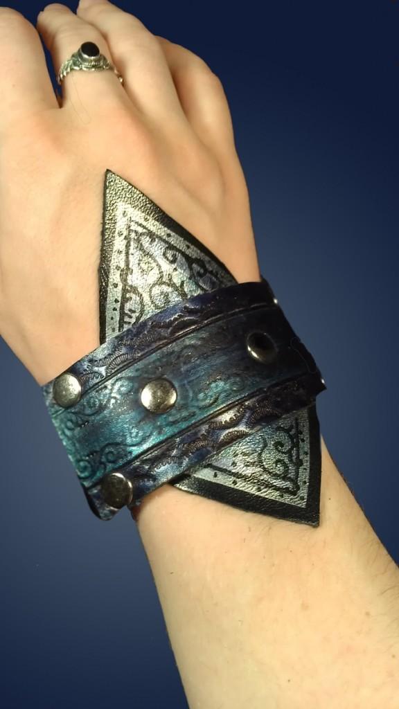 Blue Mermaid Cuff by Ragged Edge Leatherworks at CustomMade.com  576x1024 Costumes Steampunk et Fantasy par Ragged Edge Leatherworks