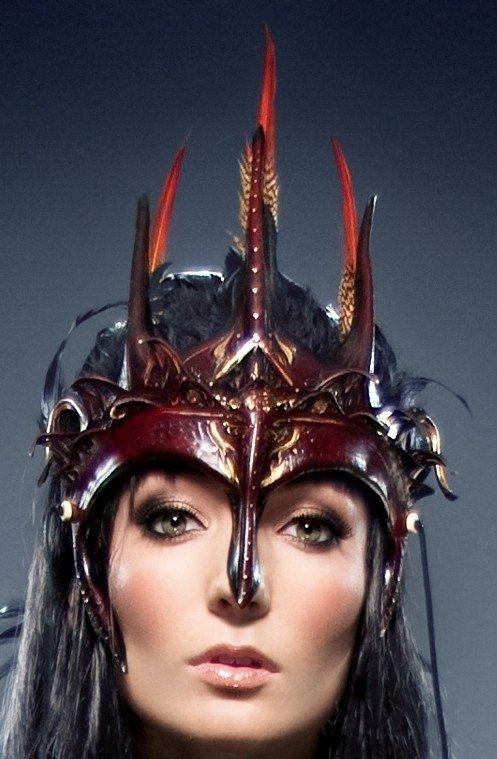 dark faery queen headdress  UDU2Ny0zMTQ4My4xMzU5NTI= Costumes Steampunk et Fantasy par Ragged Edge Leatherworks