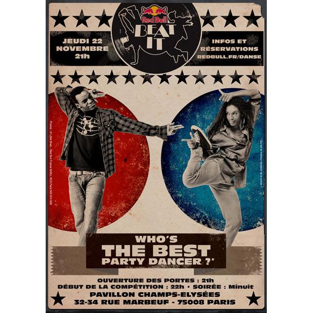 affiche red bull beat it Who’s the best party dancer ?