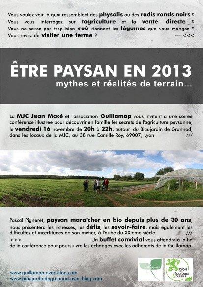 Être paysan en 2013 : soirée conférence le 16 novembre à Lyon