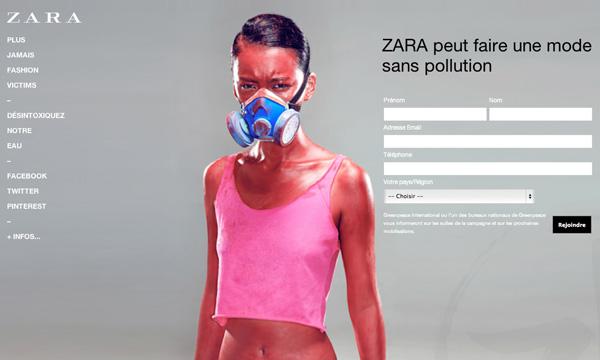Greenpeace dévoile les dessous toxiques des vêtements Zara