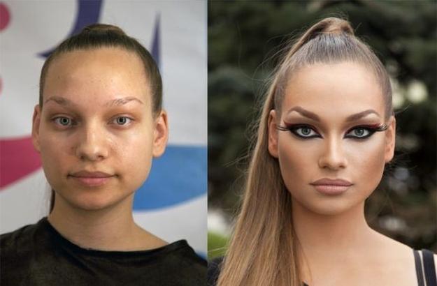 Goodas... Maquillage à la russe : avant / après !