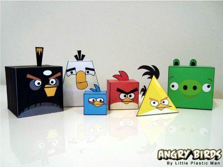 collection paper toys angry birds