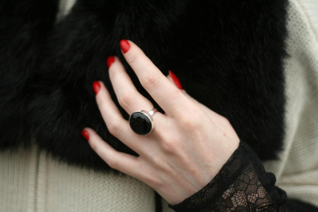 bague argent onyx Ouchanka