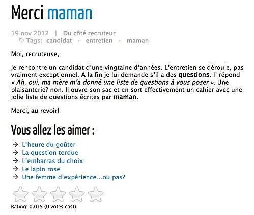 Candidats, Recruteurs : racontez votre pire entretien ! Merci-maman---Ton-pire-entretien.jpg