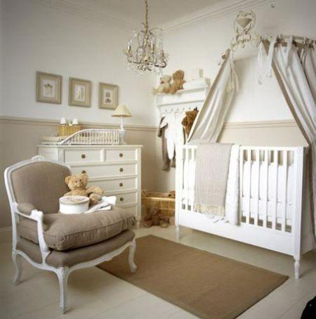 Chambre bébé beige baroque
