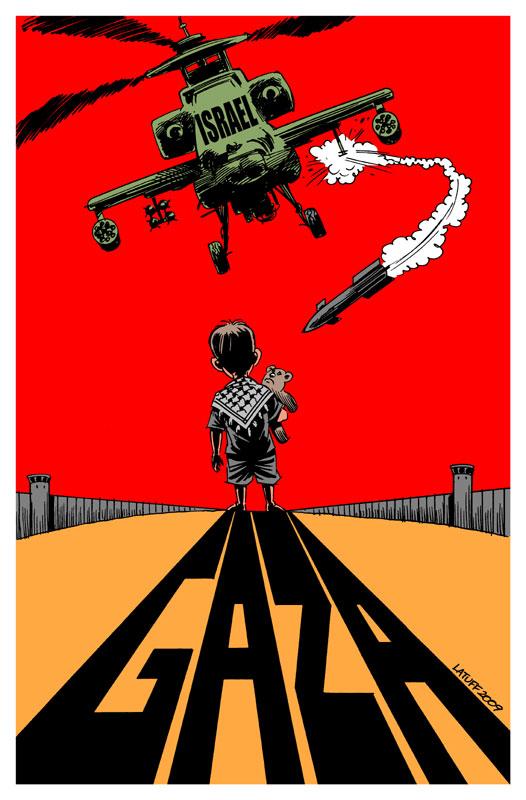 gaza war crimes 2 by latuff2 Bombardement de Gaza: juste une répétition 