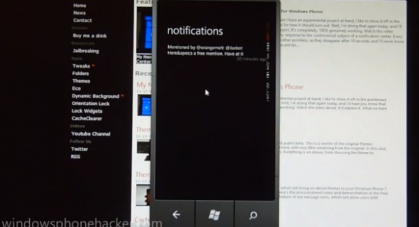 Vers un centre de notification non officiel sous Windows Phone ?