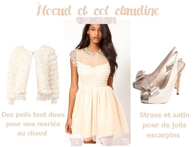 inspiration mariée noeud et col claudine asos mon showroom ruche mariage wedding