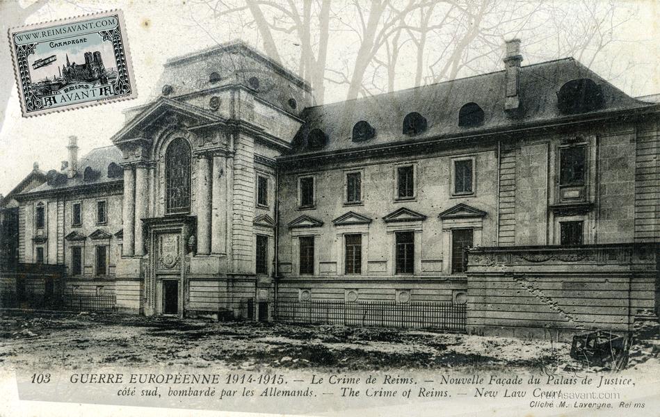 La nouvelle façade du palais de justice, 1915-2012.