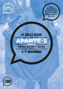 Festival Aparté(s), ESAT la bulle bleue du 4 au 7 décembre APARTé.S