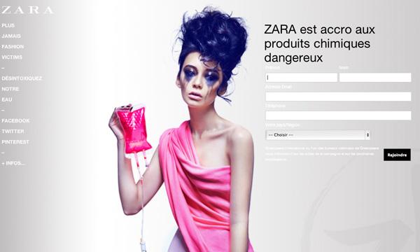 Zara s’incline devant l’action de Greenpeace