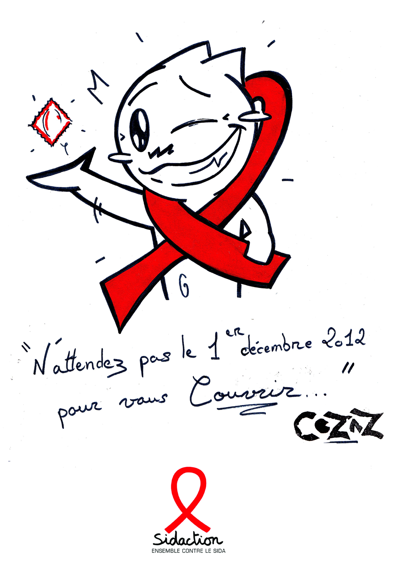 Nous sommes pas seuls. Nous sommes tous concernés. Ensemble contre le SIDA. Journée Mondiale de Lutte contre le Sida (avec la participation de Cozaz)