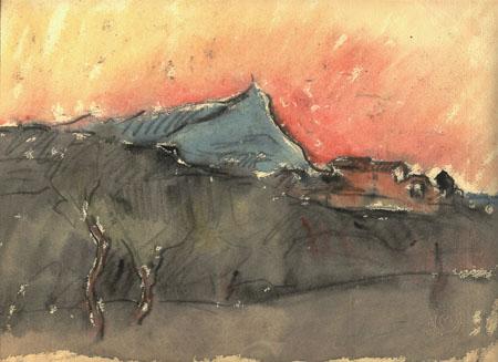 Arnaud Marcel Sainte_victoire au coucher du soleil Les lieux qui ont inspirés les peintres – n° 11 – Aix en Provence et le pays d’Aix