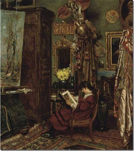 The artist’s studio, William John Hennessy. English (1839-1917)