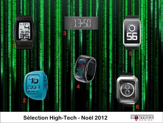 Selection guide achat montres geek high tech noel 2012