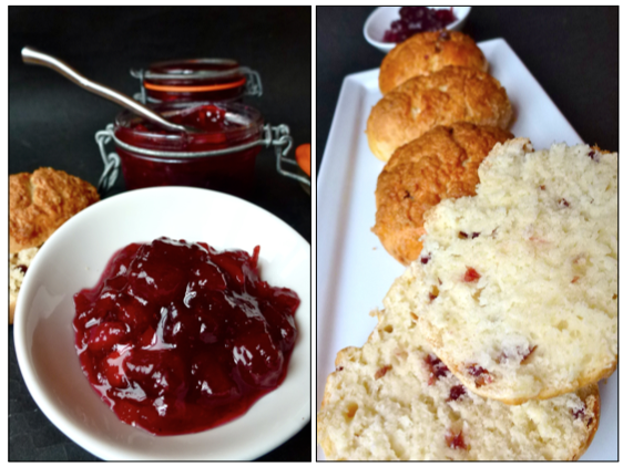 Confiture de canneberges (cranberries) aux prunes et à l’orange