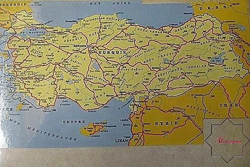 La Turquie - 1 - carte de la turquie