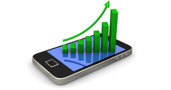 Croissance économique sur un smartphone