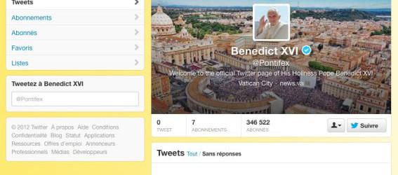 Le pape Benoît XVI débarque sur Twitter le 12 décembre