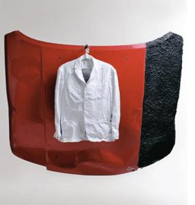 Global Caribbean IV à Miami Christian Bertin, Veste blanche sue capot rouge 1990